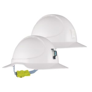Force360 HPFPRGT18 GT18 Type 1 ABS Non-Vented Earmuff Suitable Miners Broad Brim Hard Hat with Ratchet Harness